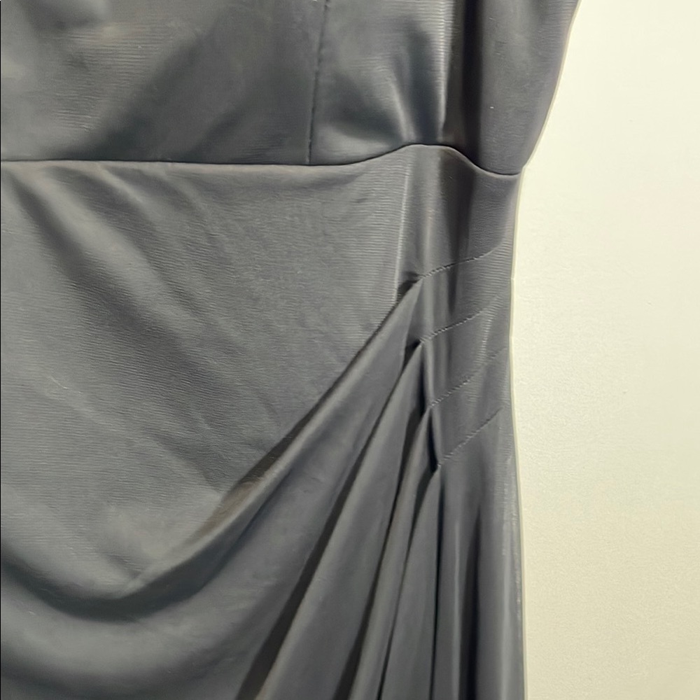 DJ Jaz Black Formal Maxi Dress Beaded Neckline Evening Gown Size 16 - Picture 7 of 11